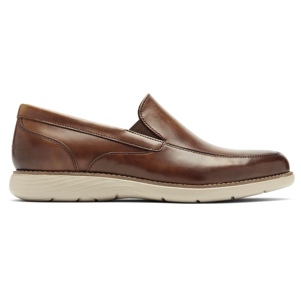 Rockport Canada Garett Venetian Slip-Ons - Mens Loafers Cognac (AHY097635)